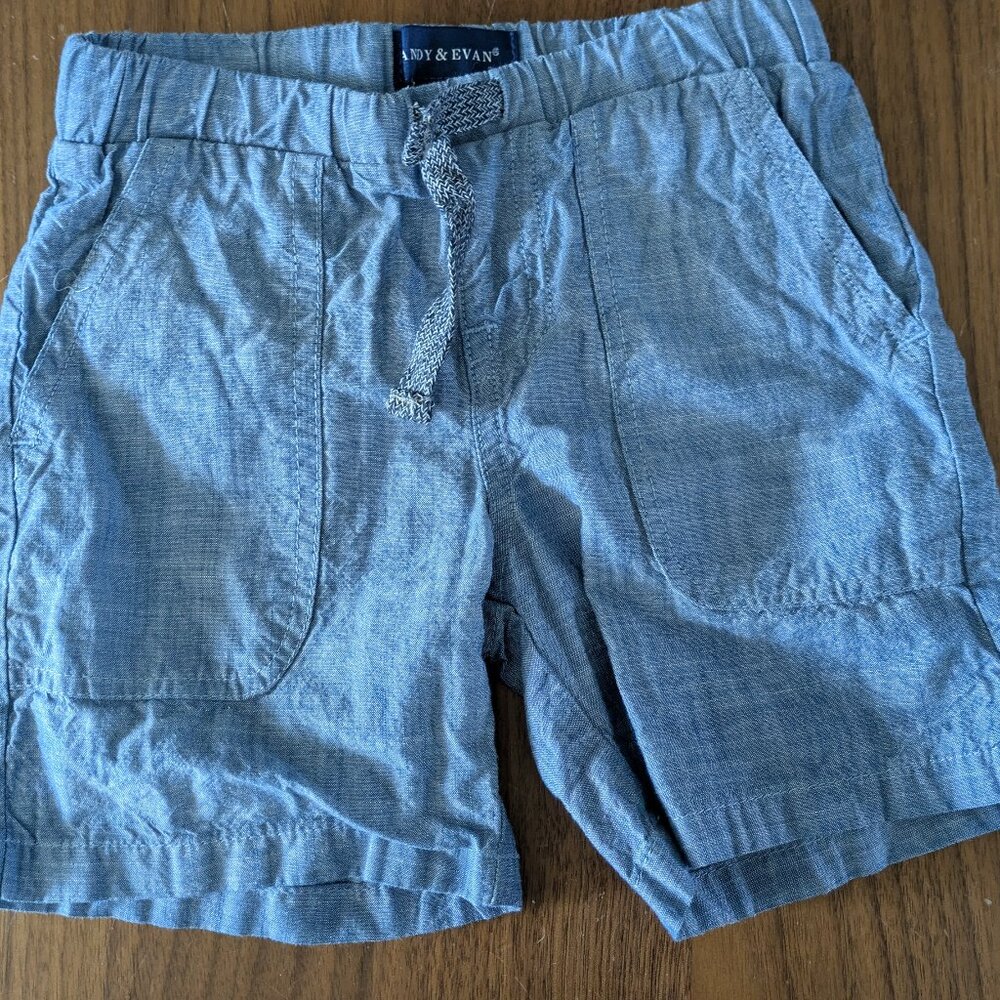 Andy & Evan Pull on Linen Shorts 3T